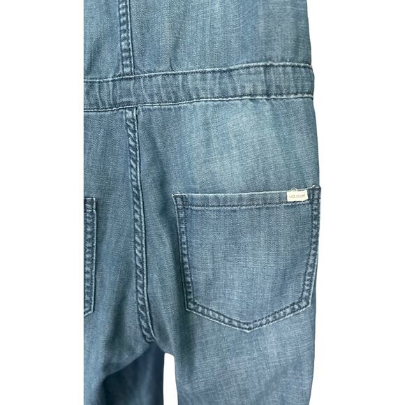 EUC Volcom Painterly Denim Chambray slim leg Jumpsuit Size XS - Picture 9 of 15